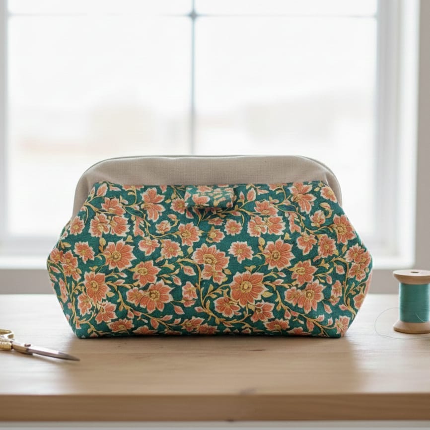 Half panama botella flor coral