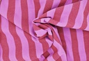 Algodón rayas bicolor rojo fucsia