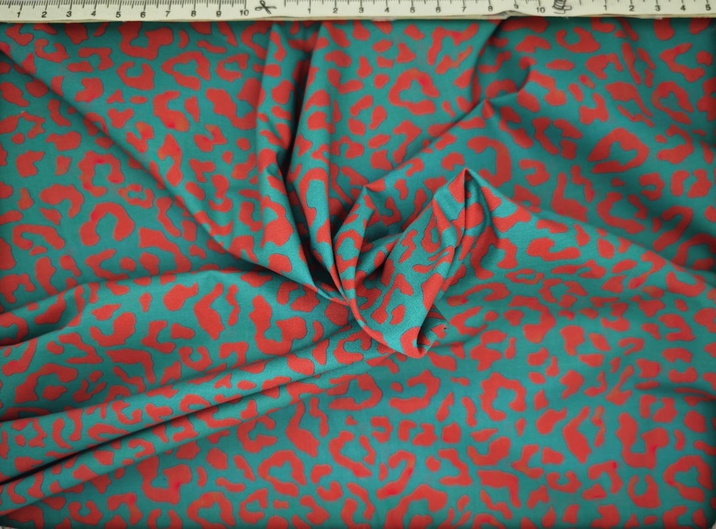 Algodón leopardo botella rojo