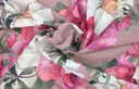 Georgette rosa palo flores
