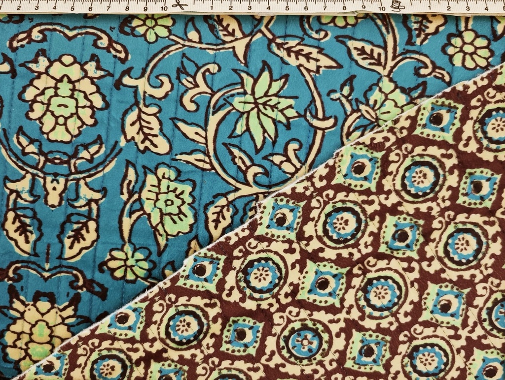 Acolchado reversible verde