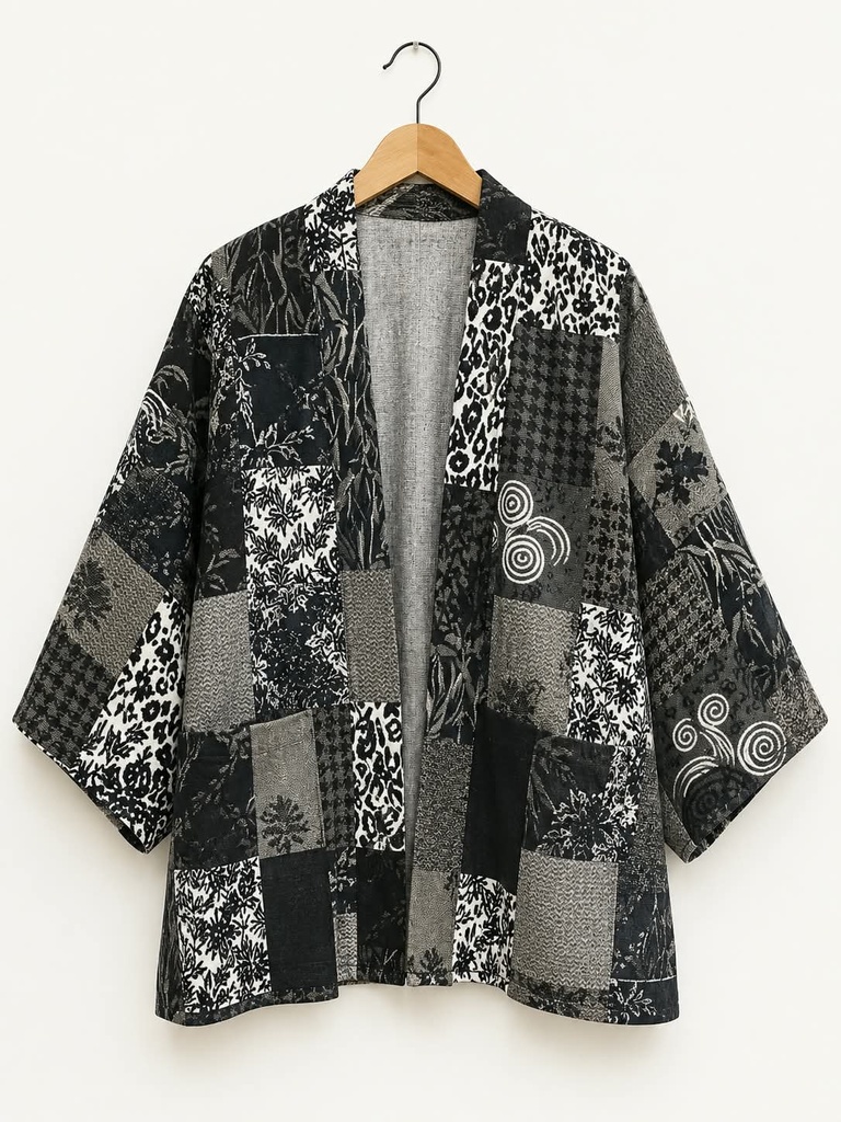Tapicería jacquard cuadros gris