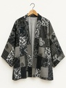 Tapicería jacquard cuadros gris