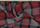 Tartán scot negro gris rojo