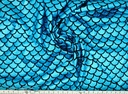 Lamé sirena escamas turquesa