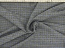 Franela algodón gris cuadro azul