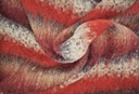 Punto tricot cachemir  rayas beige rojo morado