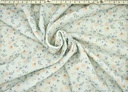Muselina verde flores gris beige