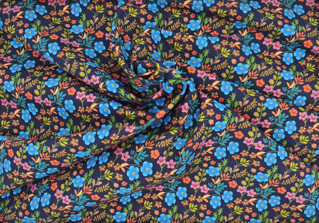 Algodón beige flor teja