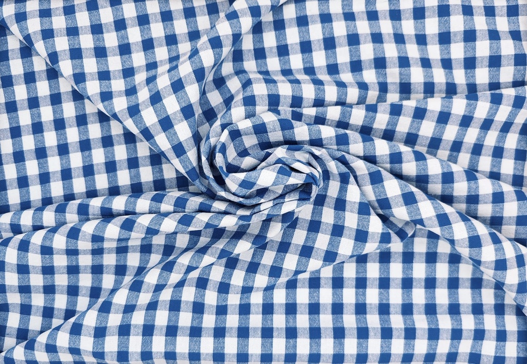 Vichy seersucker blanco marino