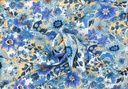Popelín flores 50's azules