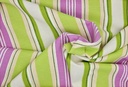 Loneta rayas pistacho fucsia e