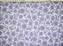 Viella blanca flores pasley azul﻿