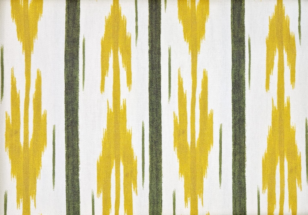 Half panama ikat verde ocre