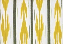 Half panama ikat verde ocre