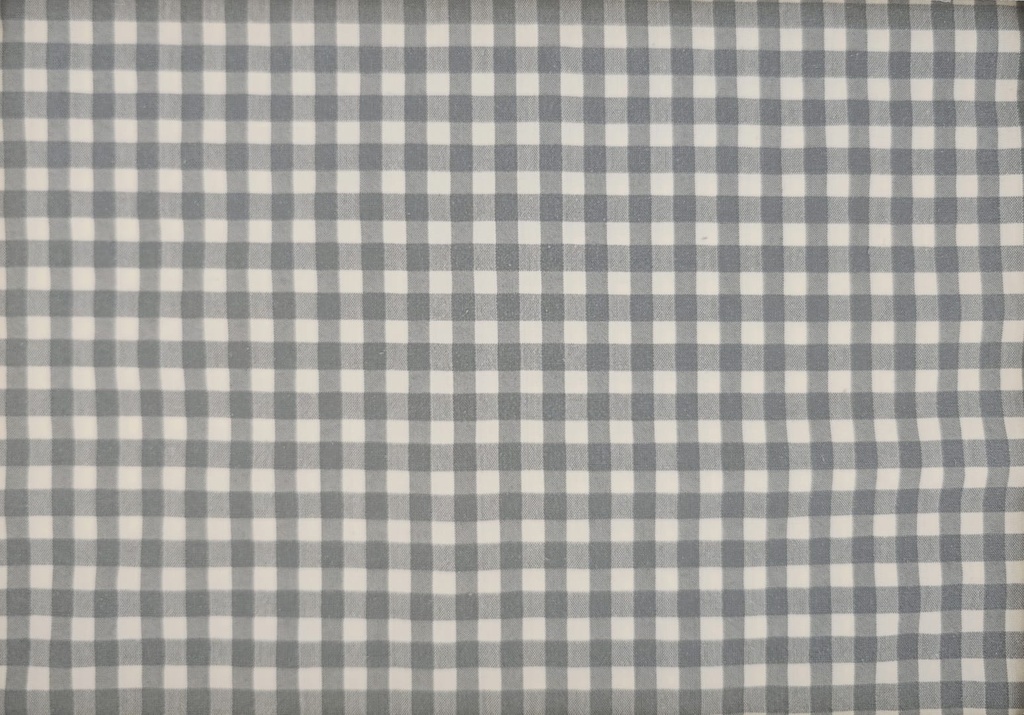 Vichy seersucker crema gris