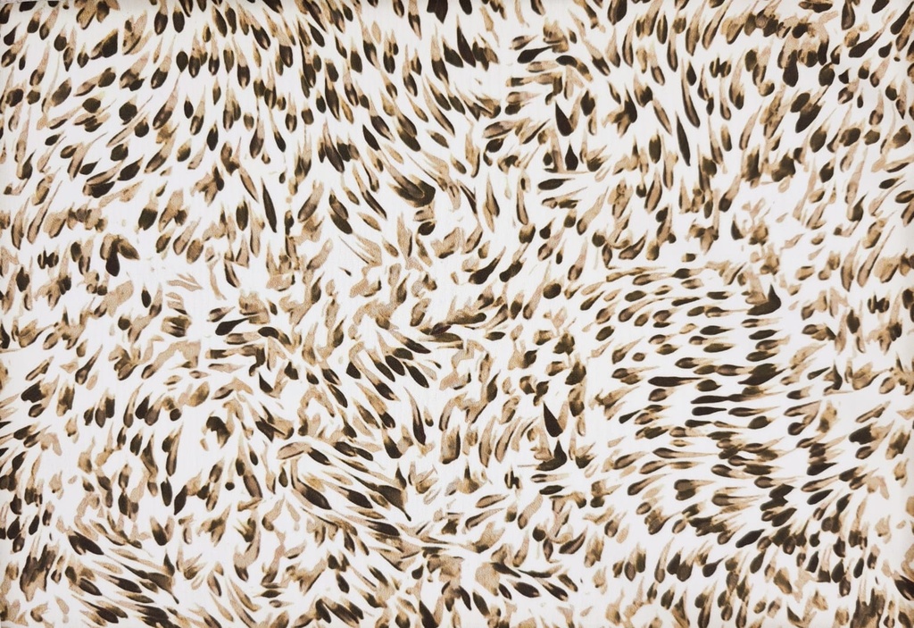 Satén beige motas marrones