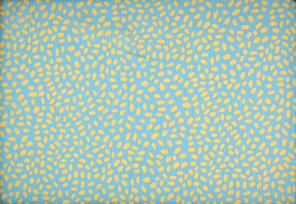 Satén lunares turquesa ocre