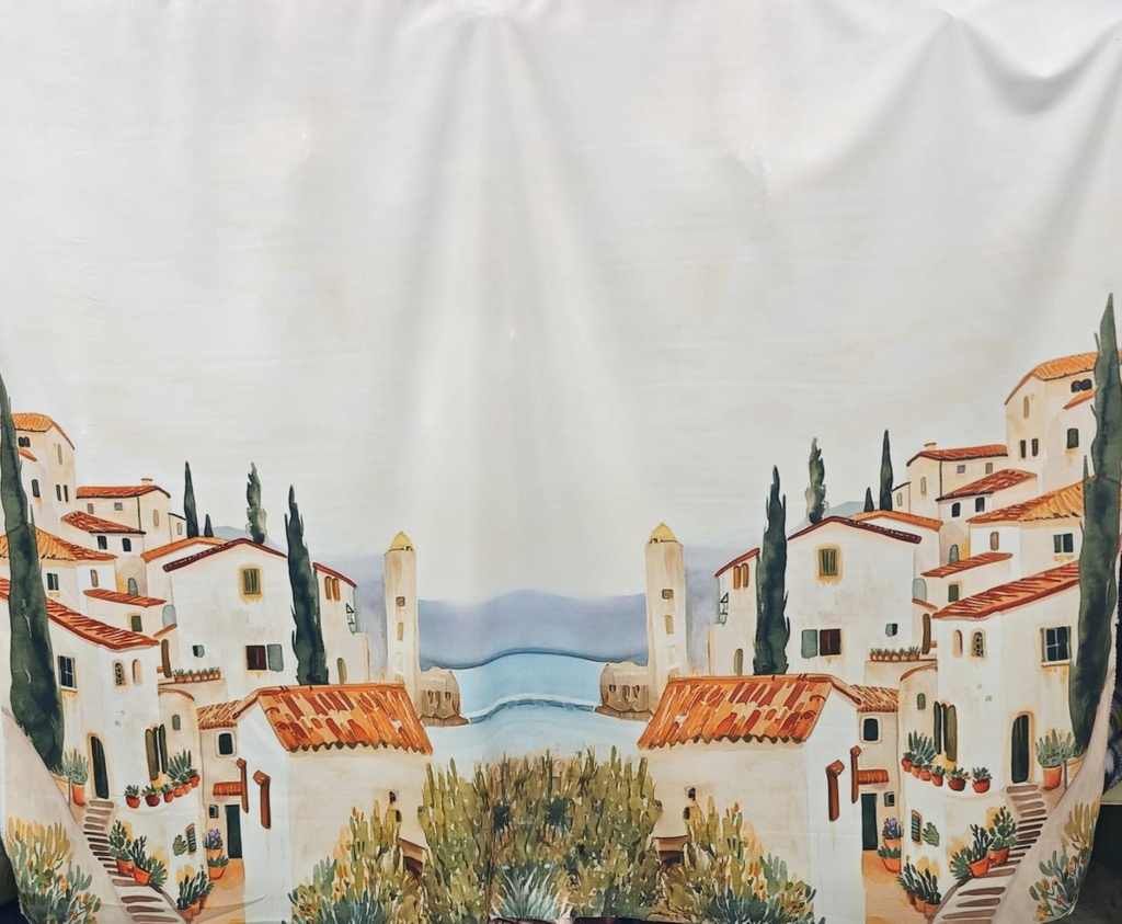 Crepé panel paisaje mediterráneo