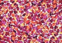 Crepé hojitas fucsia naranja ocre