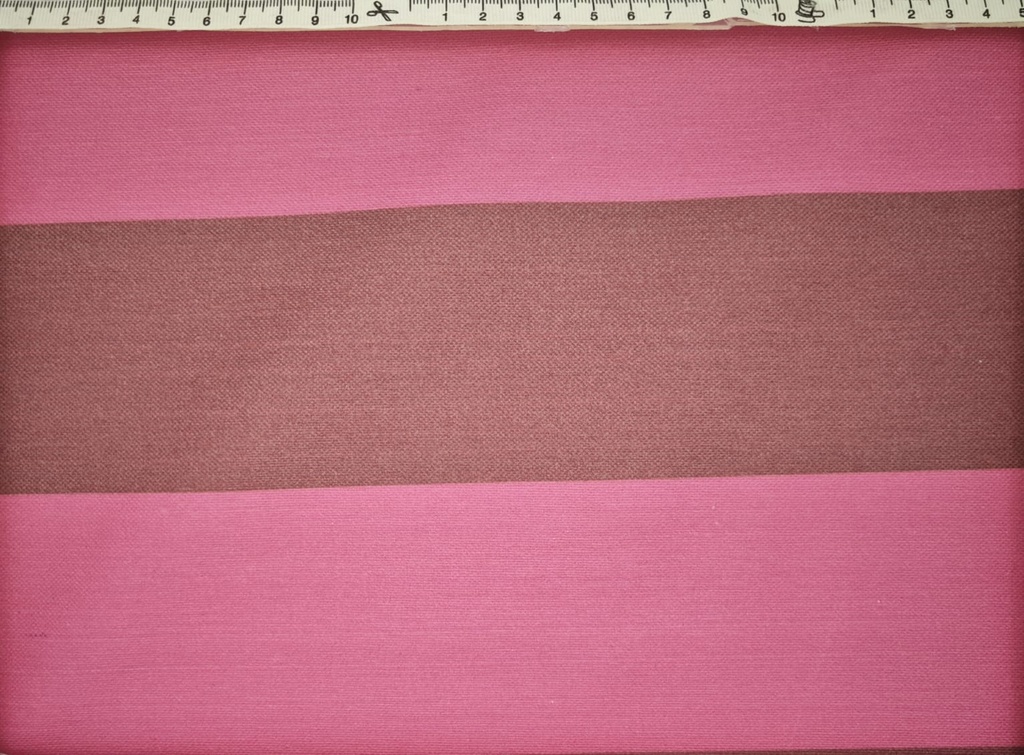 Mantel resinado rayas rosa marrón