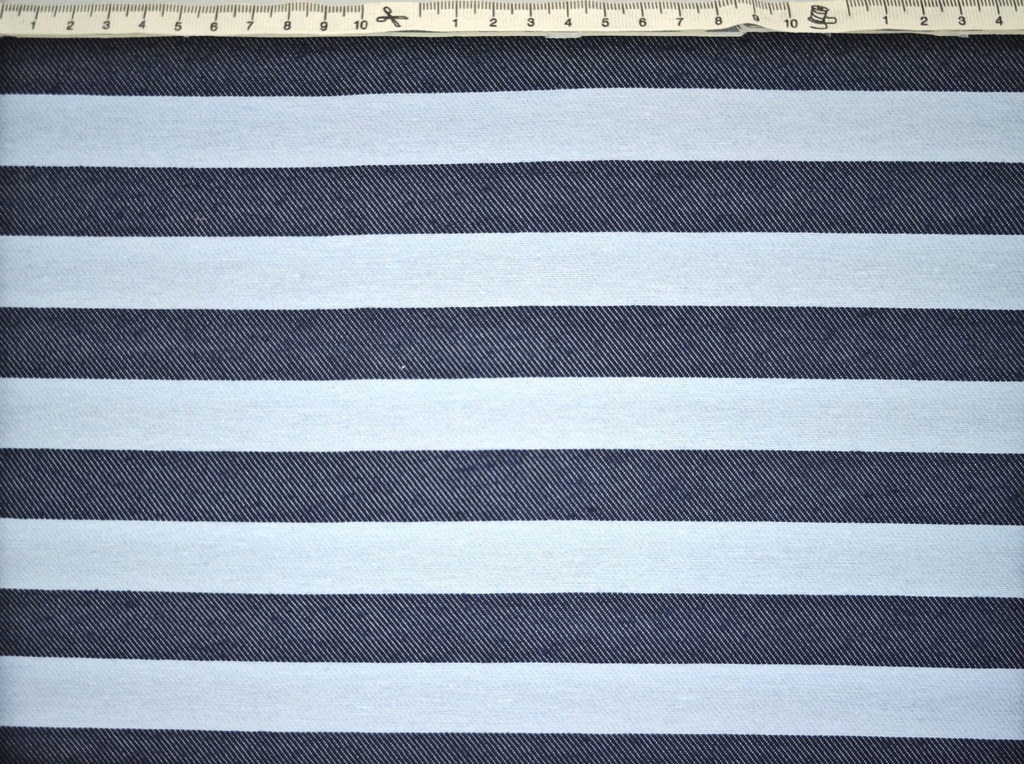 Jacquard rayas marino celeste