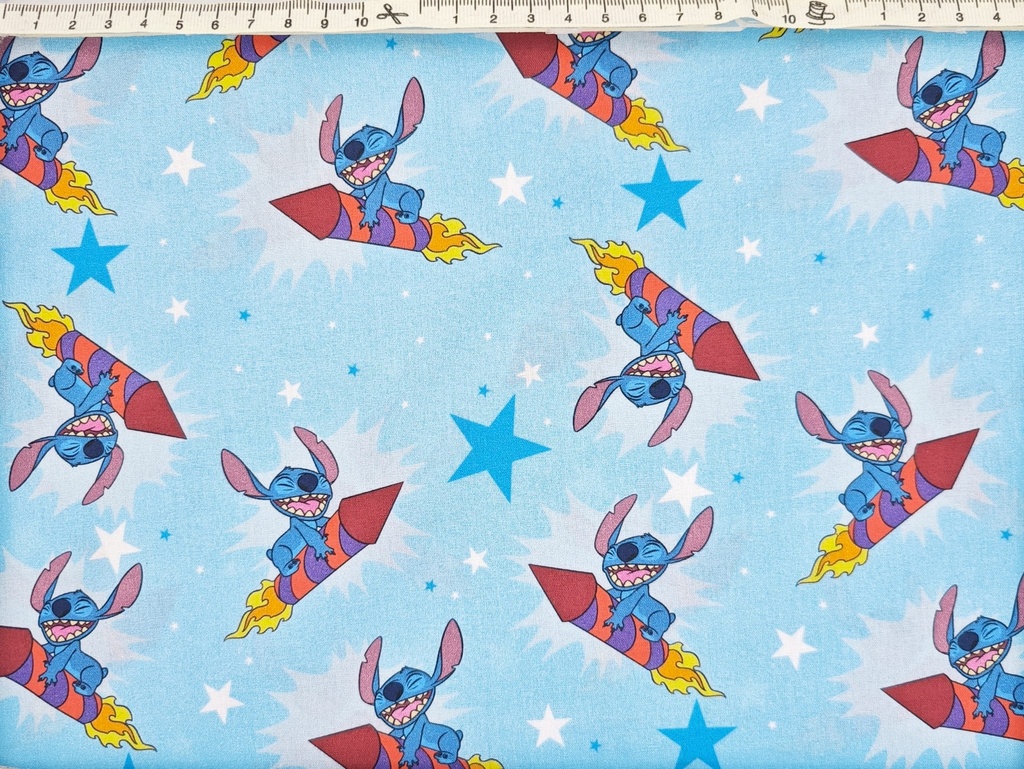 Algodón stitch azul