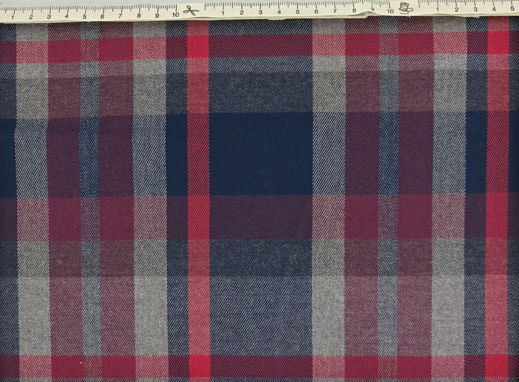 Tartán scot negro gris granate