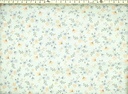 Muselina verde flores gris beige