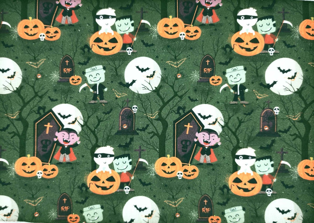Popelin Halloween cementerio verde