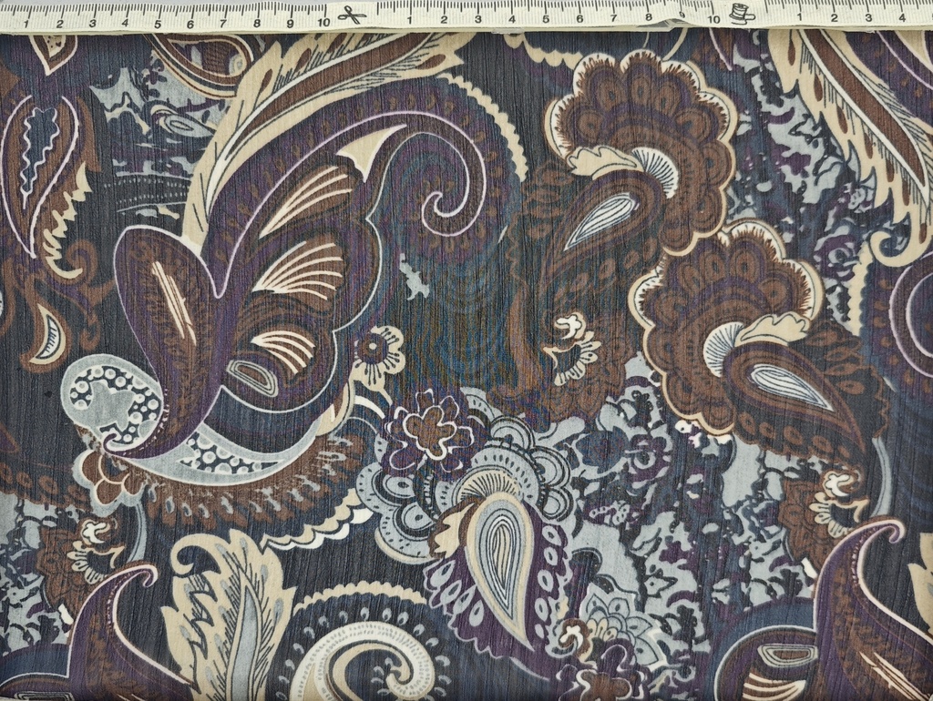 Gasa pasley marron, beige
