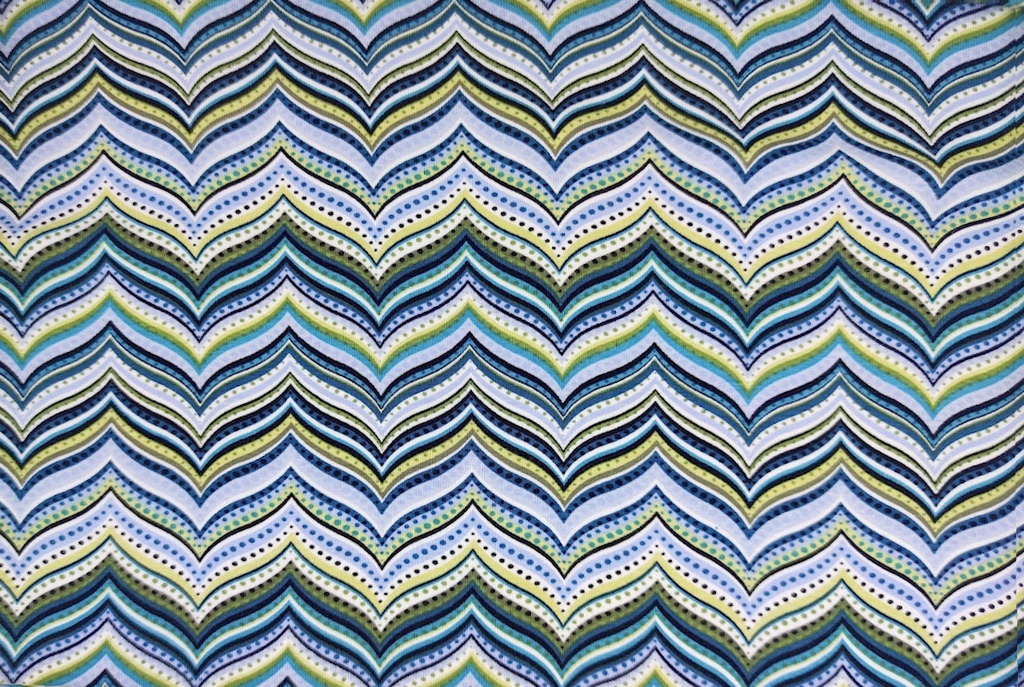 Punto viscosa ondas zig-zag azules