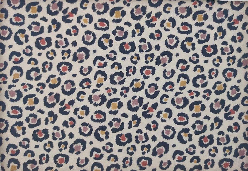 Algodón animal print beige marron