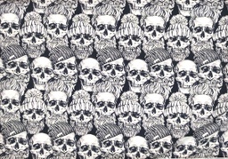Popelin calaveras negro