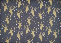 [PN39020] Navideño gris renos dorados