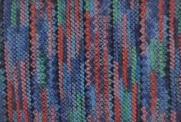 [5711] Punto tricotado rayas azul naranja verde