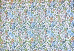 [Natura 66/2] Algodón digital florecitas verde azul rosa