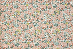 [66469] Algodón marfil flores rosas