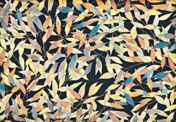 [0717] Satén hojas negro