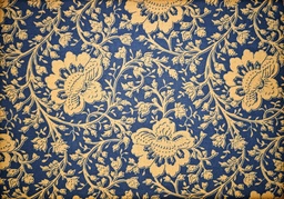 [alami 925-3/2] Loneta linculla marino flor mostaza