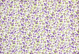 [ashley] Algodón flor lila verde