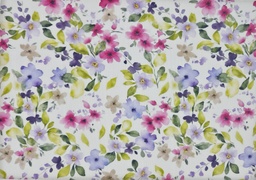 [pilar-7] Viscosa flores fucsia verde