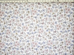 [micra 067] Algodón florecitas rosa azul