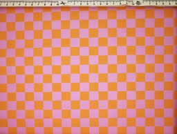 [4 higth/2] Algodón damero naranja malva (copia)