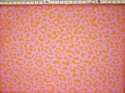 [4 neg/2] Algodón leopardo naranja malva